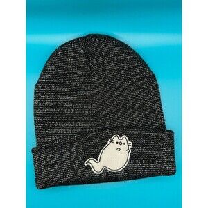 Fall 2021 Pusheen Box Exclusive Halloween Boosheen Black Sparkly Beanie Knit Hat